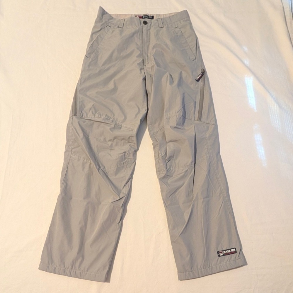 Bugle Boy Mens Cargo Pants Warm Grey Fleece Lined Outdoor Straight Leg 30x32